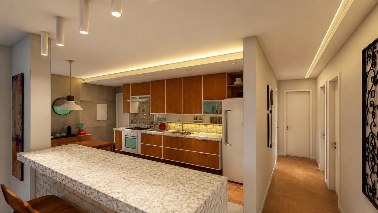 Projeto Mark — vista 2 dos ambientes e detalhes