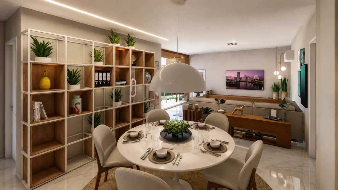 Projeto Santiago — vista 4 dos ambientes e detalhes