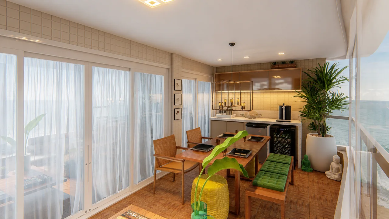 Projeto Varanda Gourmet — vista 3 dos ambientes e detalhes